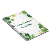 Aangepaste Ierse Shamrock & Clover Border Notitieboek (Rechterzijde)