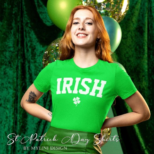 Aangepaste Ierse Shamrock St Patricks Day T-shirt