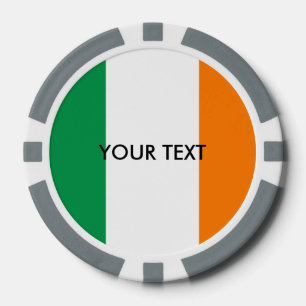 Aangepaste Ierse vlag poker chips voor Ierland
