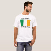Aangepaste Ierse vlag T-Shirt (Voorkant volledig)