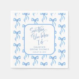 Aangepaste iets blauw voordat ik Vrijgezellenfeest Servet