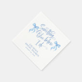 Aangepaste iets blauw voordat ik Vrijgezellenfeest Servet (Hoek)