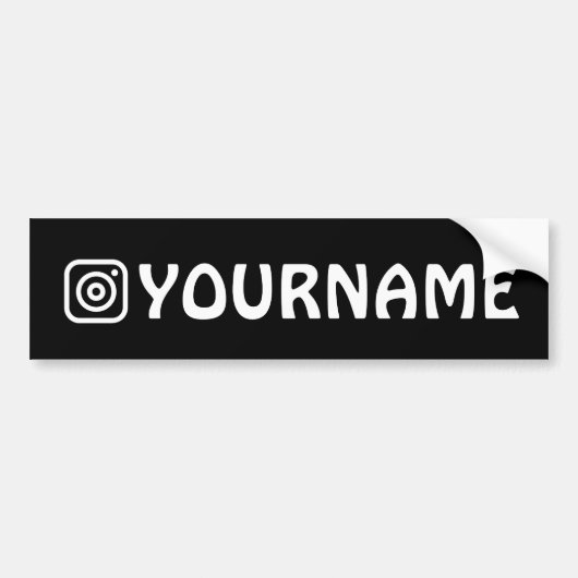Aangepaste IG-gebruikersnaam Bumpersticker (Voorkant)