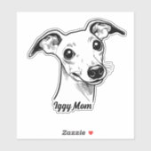 Aangepaste Iggy Gift voor Italiaanse Greyhound Dog Sticker (Vel)