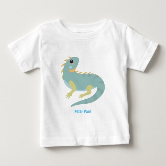 Aangepaste Iguana Lizard Baby T-Shirt (Voorkant)