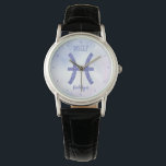 Aangepaste  ijsbreker horloge<br><div class="desc">Dit  paarse en lavender Pisces horloge toont je astrologische teken van de Zodiac in een mooie glans zoals de constellaties. Pas dit schattige horlogegift met jouw naam in krullend manuscript voor iemand aan met een verjaardag eind Februari of vroege Maart.</div>