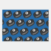 Aangepaste ijshockey Naam Monogram Puck Inpakpapier Vel (Voorkant 3)