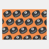 Aangepaste ijshockey Naam Monogram Puck Inpakpapier Vel (Voorkant)