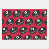 Aangepaste ijshockey Naam Monogram Puck Inpakpapier Vel (Voorkant)