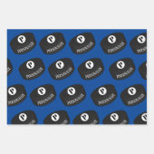 Aangepaste ijshockey Naam Monogram Puck Inpakpapier Vel (Voorkant 3)
