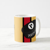 Aangepaste ijshockey Naam Monogram Puck Koffiemok (Voorkant rechts)