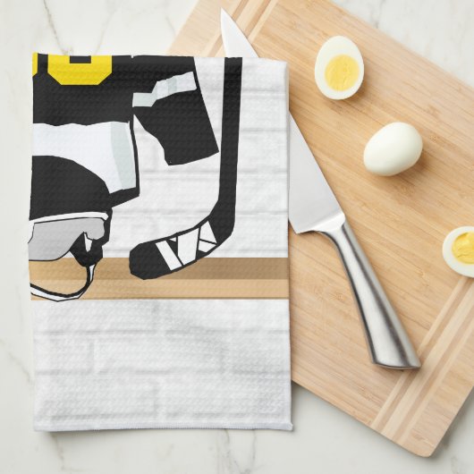 Aangepaste ijshockey ontwerp theedoek (Quarter Fold)