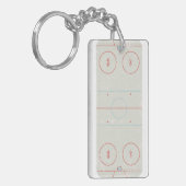 Aangepaste ijshockey Rink Sleutelhanger (Voorkant Links)