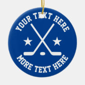 Aangepaste ijshockey sport kerstboom ornament (Voorkant)