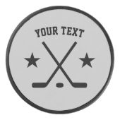 Aangepaste ijshockeypuck met kruisstaafjes logo hockey puck (Voorkant)