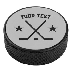 Aangepaste ijshockeypuck met kruisstaafjes logo hockey puck