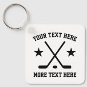 Aangepaste ijshockeysleutelhanger voor spelers en  sleutelhanger (Voorkant)