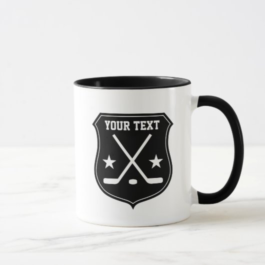 Aangepaste ijshockeysticks en logo-puck koffie mok (Rechts)