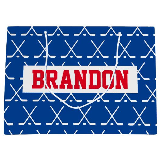 Aangepaste ijshockeysticks met een cadeautas (Voorkant)