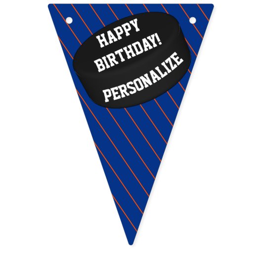 Aangepaste ijskap vrachtwagen Happy Birthday Vlaggetjes (Eerste vlag)