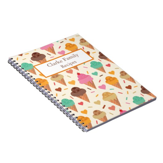 Aangepaste ijsrecepten notitieboek (Rechterzijde)