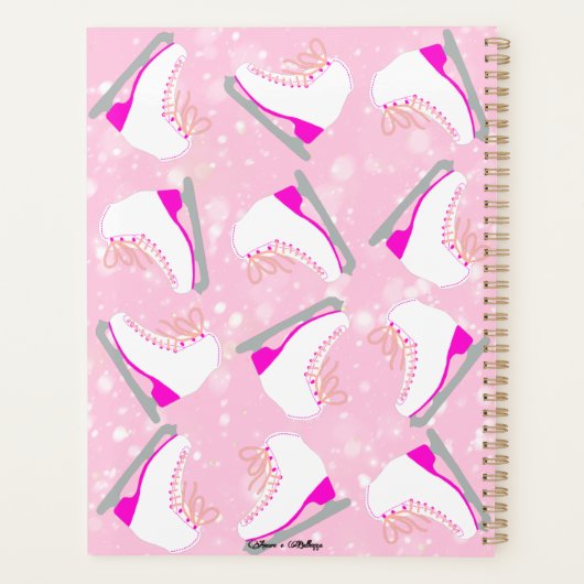 Aangepaste ijsroze les/oefening planner (Achterkant)