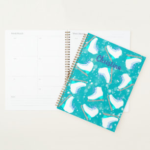 Aangepaste ijsschaatsen Blauwgroen les/praktijk Planner