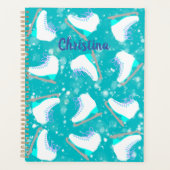 Aangepaste ijsschaatsen Blauwgroen les/praktijk Planner (Voorkant)