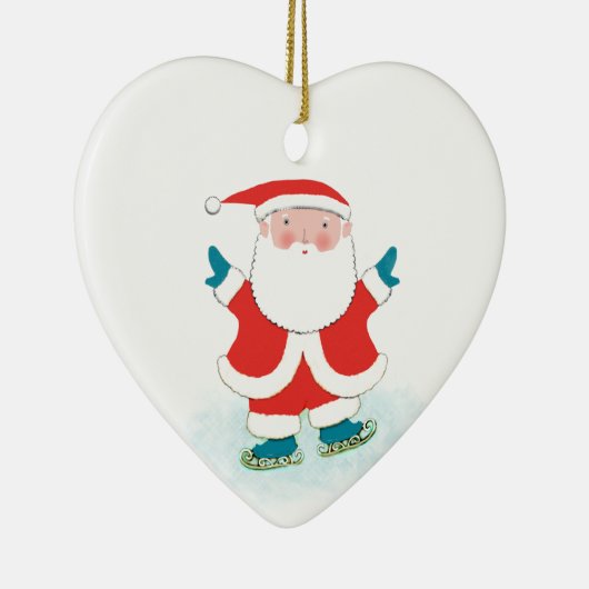 Aangepaste ijsschaatser keramisch ornament (Rechts)