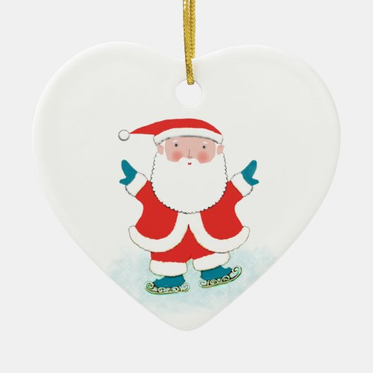 Aangepaste ijsschaatser keramisch ornament (Voorkant)