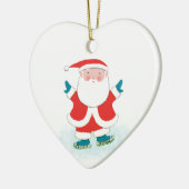 Aangepaste ijsschaatser keramisch ornament (Links)