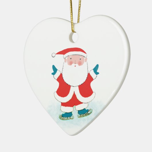 Aangepaste ijsschaatser keramisch ornament (Links)