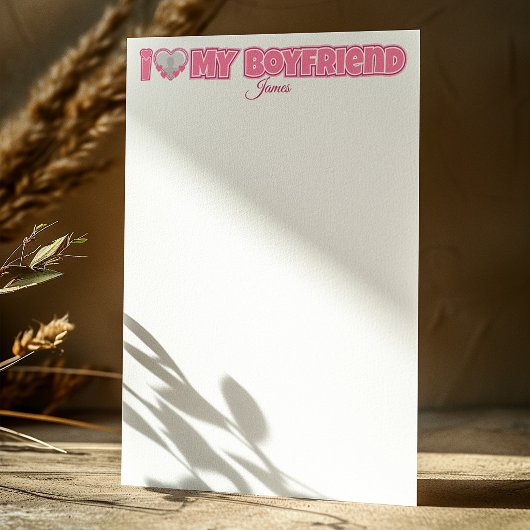 Aangepaste 'Ik hou van mijn vriend' – Voeg foto en Briefpapier
