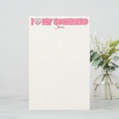 Aangepaste 'Ik hou van mijn vriend' – Voeg foto en Briefpapier (Staand voorkant)