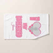 Aangepaste 'Ik hou van mijn vriend' – Voeg foto en Handdoek (Handdoek)