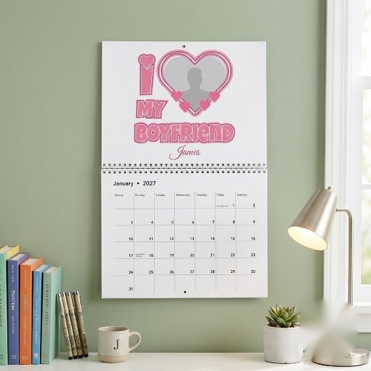 Aangepaste 'Ik hou van mijn vriend' - Voeg foto en Kalender