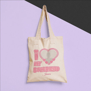 Aangepaste 'Ik hou van mijn vriend' - Voeg foto en Tote Bag