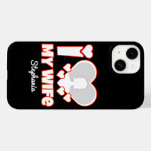 Aangepaste 'Ik hou van mijn vrouw' - Voeg naam en Case-Mate iPhone Case (Achterkant (horizontaal))