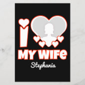 Aangepaste 'Ik hou van mijn vrouw' - Voeg naam en Flyer (Voorkant)