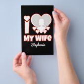 Aangepaste 'Ik hou van mijn vrouw' - Voeg naam en Flyer (Hand)