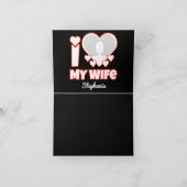 Aangepaste 'Ik hou van mijn vrouw' - Voeg naam en Kaart (Binnen)