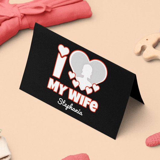 Aangepaste 'Ik hou van mijn vrouw' - Voeg naam en Kaart