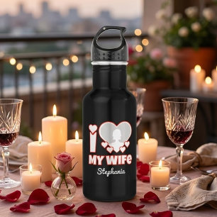 Aangepaste 'Ik hou van mijn vrouw' - Voeg naam en Waterfles