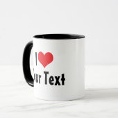 Aangepaste 'Ik hou van' mok (2-zijdig) (Voorkant links)