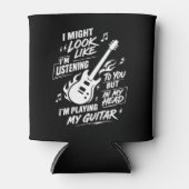 Aangepaste Ik Lijk Te Luisteren Gitaar Blikjeskoeler (Voorkant)