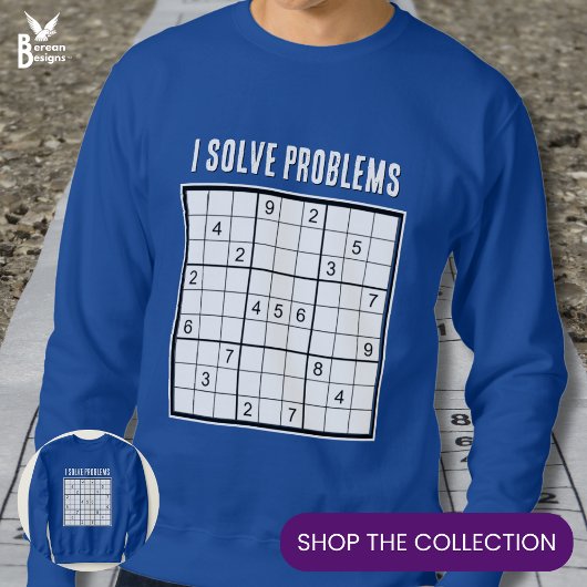 Aangepaste Ik Los Problemen Op SUDOKU Trui