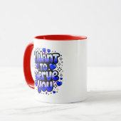 Aangepaste "Ik wil je serveren" Coffee Mok – Roman (Voorkant links)