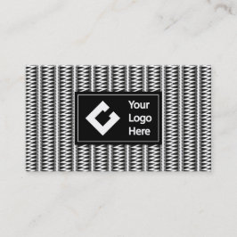 Aangepaste Ikat Zigzag Black White met Logo Visitekaartje