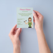Aangepaste illustratie fitnesslessen Schattig meis Flyer (Hand)