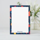 Aangepaste illustratie Floral Hartelijk dank voor  Bedankkaart (Staand voorkant)